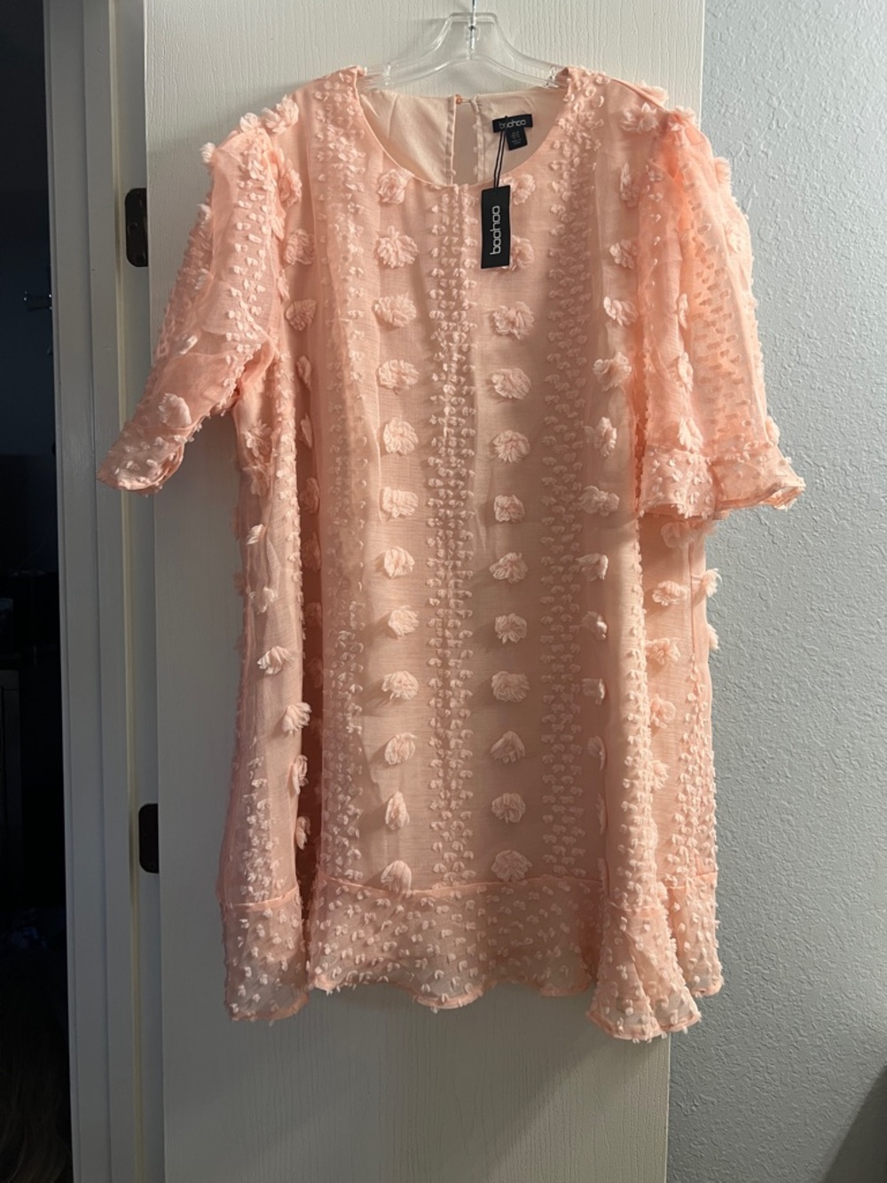 Boohoo Blush Pink Satin-Look Top